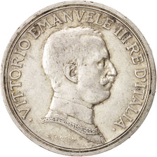 Italy, Vittorio Emanuele III, 2 Lire, 1916, Rome, EF(40-45), Silver, KM:55