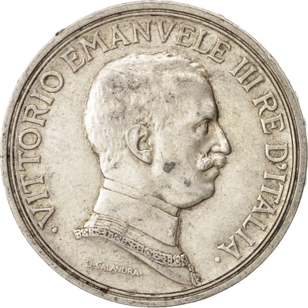 Coin, Italy, Vittorio Emanuele III, 2 Lire, 1916, Rome, EF(40-45), Silver, KM:55