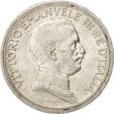 Moneda, Italia, Vittorio Emanuele III, 2 Lire, 1917, Rome, MBC+, Plata, KM:55