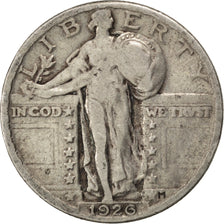 United States, Quarter, 1926, Philadelphia, KM #145, VF(20-25), Silver, 6.09