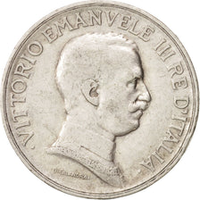 Coin, Italy, Vittorio Emanuele III, Lira, 1917, Rome, EF(40-45), Silver, KM:57