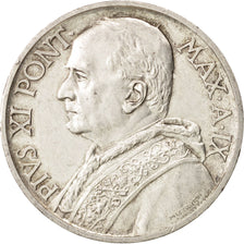 VATICAN CITY, Pius XI, 10 Lire, 1930, Roma, AU(55-58), Silver, KM:8