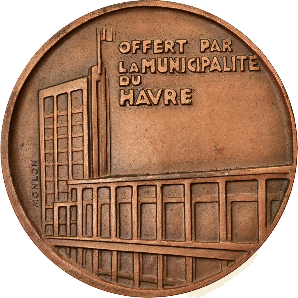 France, Medal, Municipalité du Havre, Monlon, AU(55-58), Bronze
