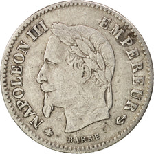 Francia, Napoleon III, Napoléon III, 20 Centimes, 1867, Paris, MB+, Argento,...