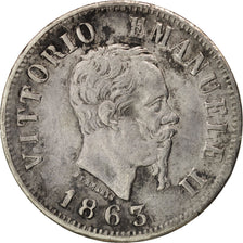 Coin, Italy, Vittorio Emanuele II, 50 Centesimi, 1863, Naples, EF(40-45)