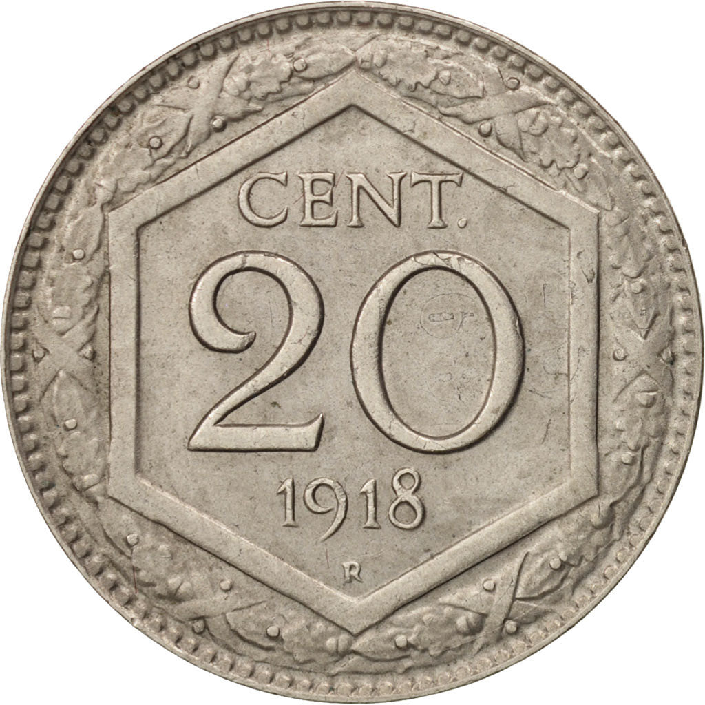 Italy, Vittorio Emanuele III, 20 Centesimi, 1918, Rome, AU(50-53)