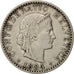 Coin, Switzerland, 20 Rappen, 1884, Bern, EF(40-45), Nickel, KM:29