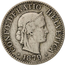 Switzerland, 10 Rappen, 1879, Bern, VF(30-35), Copper-nickel, KM:27