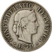 Switzerland, 10 Rappen, 1879, Bern, VF(30-35), Copper-nickel, KM:27