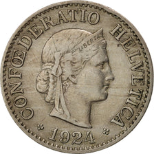 Switzerland, 10 Rappen, 1924, Bern, EF(40-45), Copper-nickel, KM:27