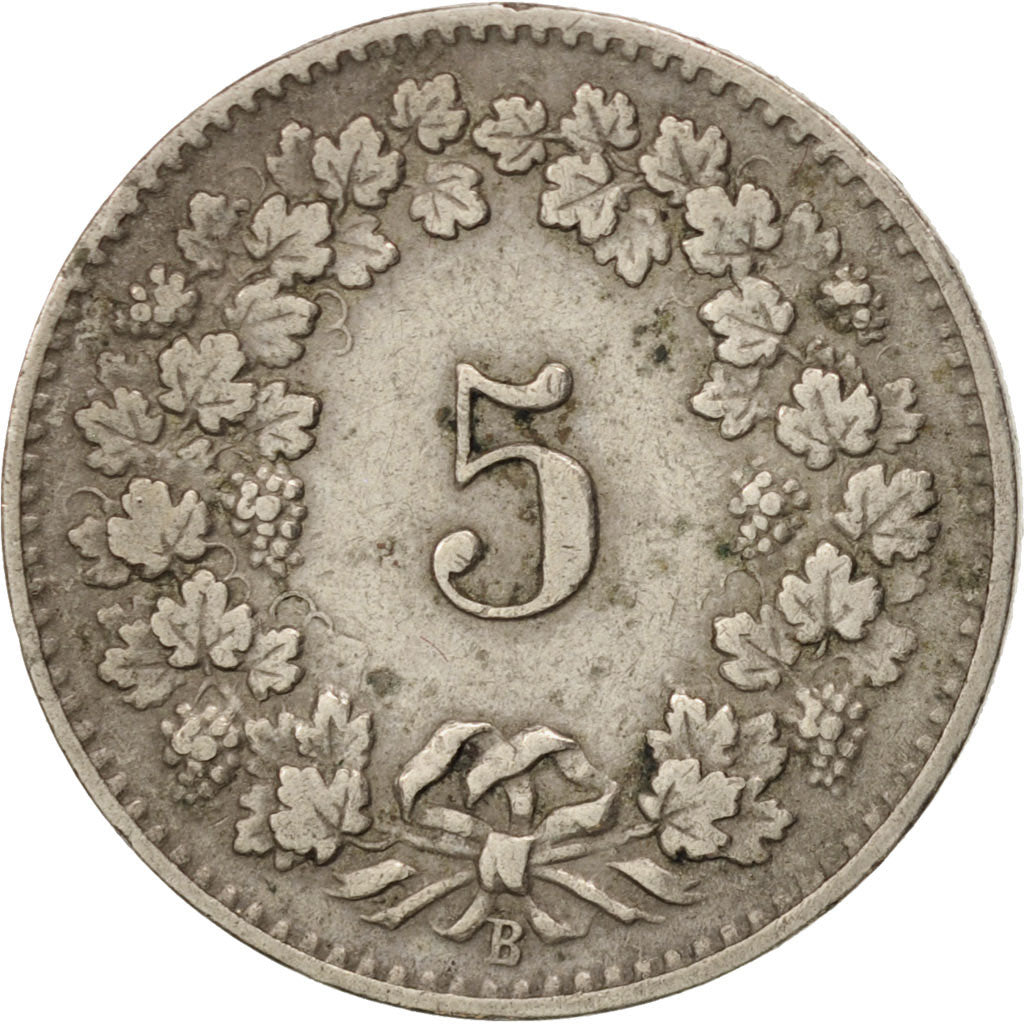 Coin, Switzerland, 5 Rappen, 1906, Bern, VF(30-35), Copper-nickel, KM:26
