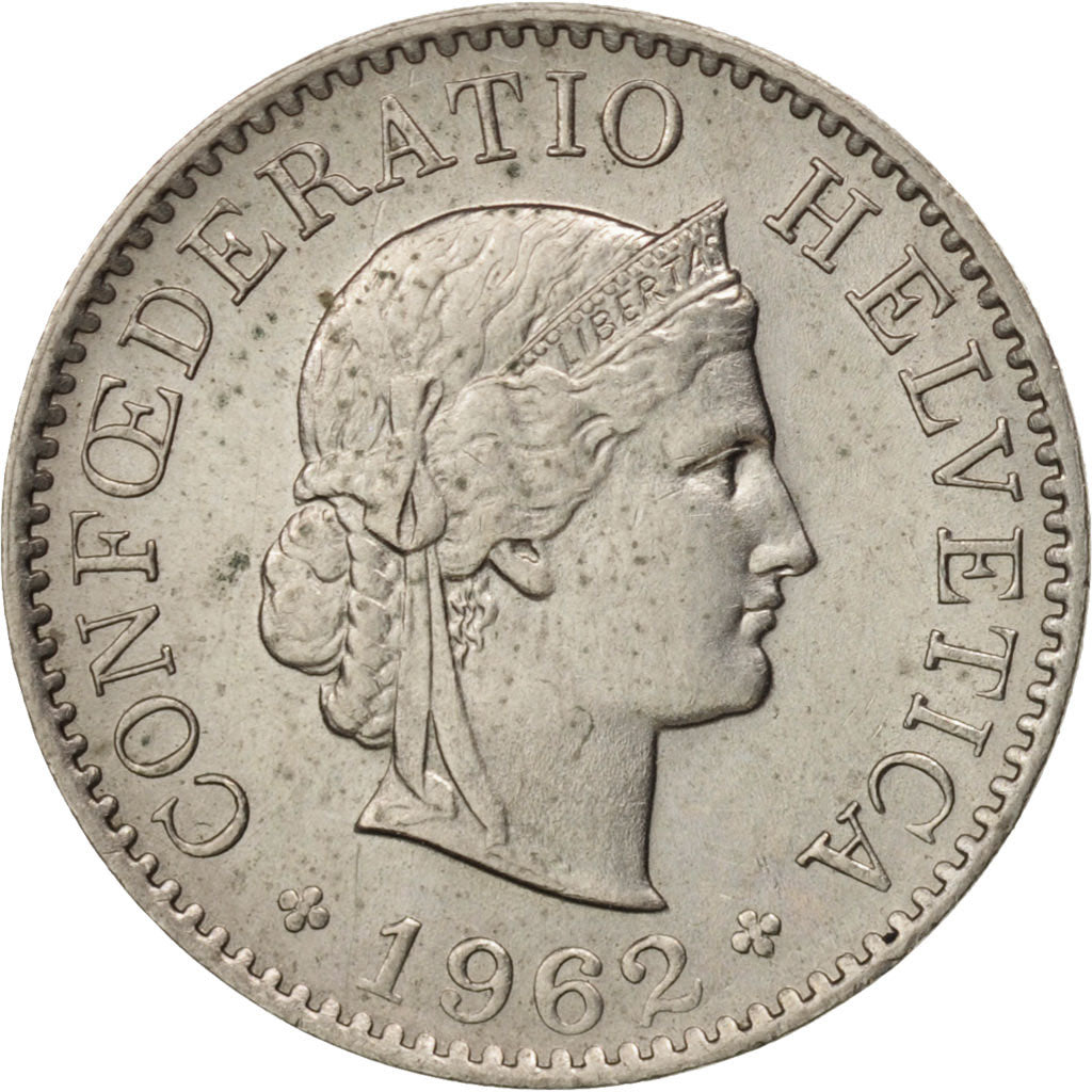 Münze, Schweiz, 5 Rappen, 1962, Bern, VZ, Copper-nickel, KM:26