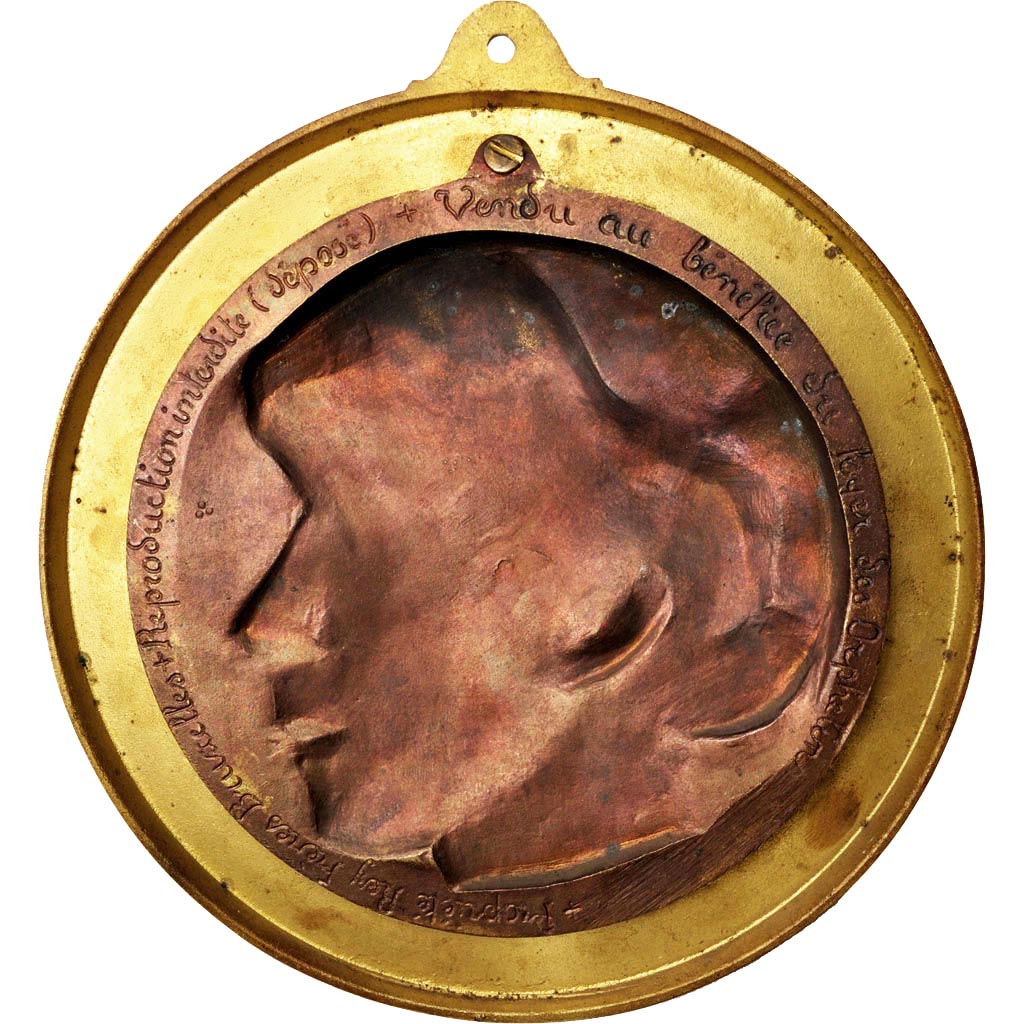 Belgium, Medal, Elisabeth de Belgique, History, 1915, Léon Vogelaar, AU(55-58)