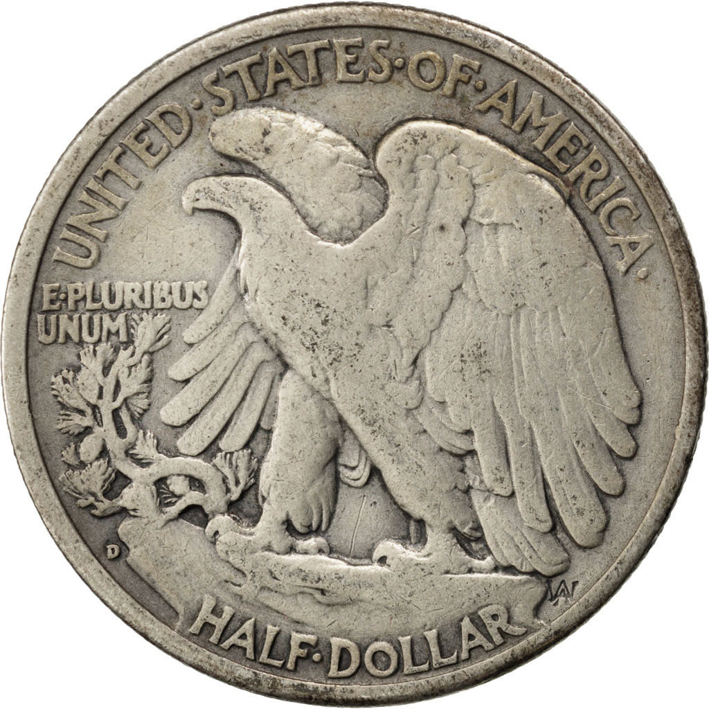 United States, 1/2 Dollar, 1944, Denver, KM #142, VF(20-25), Silver, 12.19