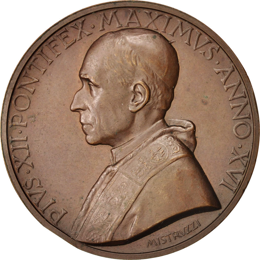 Vatican, Medal, Pius XII, Proclamation of the Marian Year
