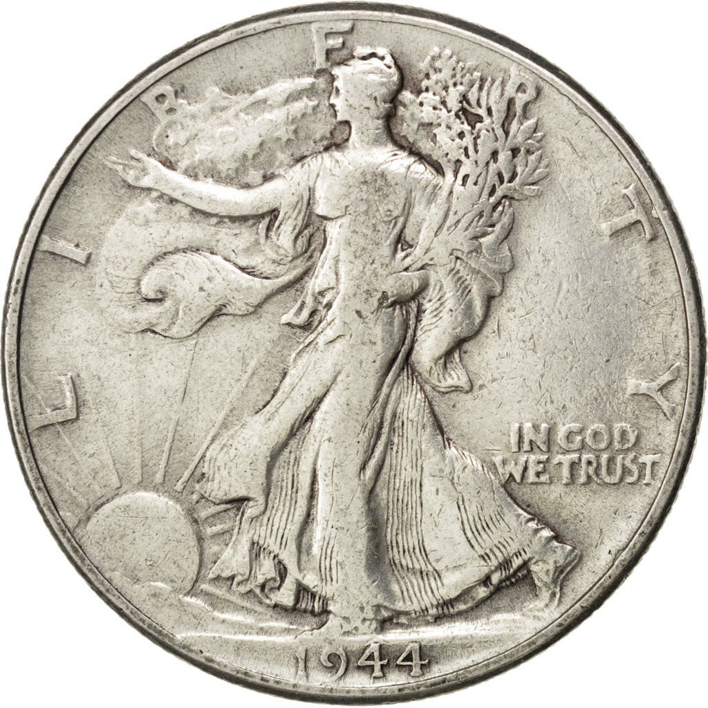 UNITED STATES, Walking Liberty Half Dollar, Half Dollar, 1944, U.S. Mint, KM...