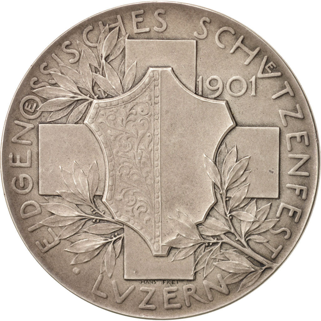 Schweiz, Medal, Shooting festival at Luzern, Sports & leisure, 1901, Basel
