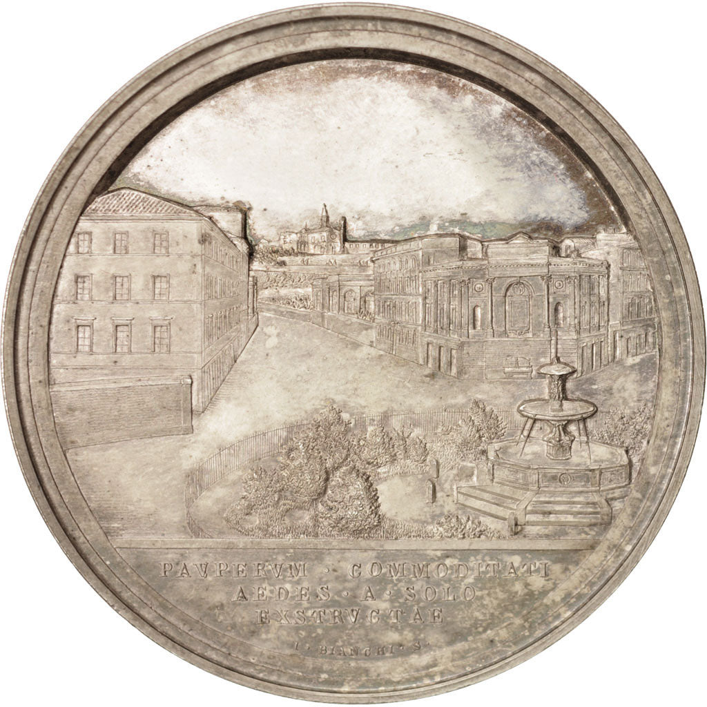 Vatican, Médaille, Pius IX, Construction of the new hospice for the poor