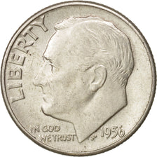 Coin, United States, Roosevelt Dime, Dime, 1956, U.S. Mint, Philadelphia