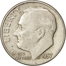 Moneta, Stati Uniti, Roosevelt Dime, Dime, 1957, U.S. Mint, Philadelphia, BB+