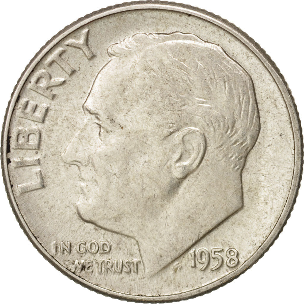 Moneda, Estados Unidos, Roosevelt Dime, Dime, 1958, U.S. Mint, Philadelphia