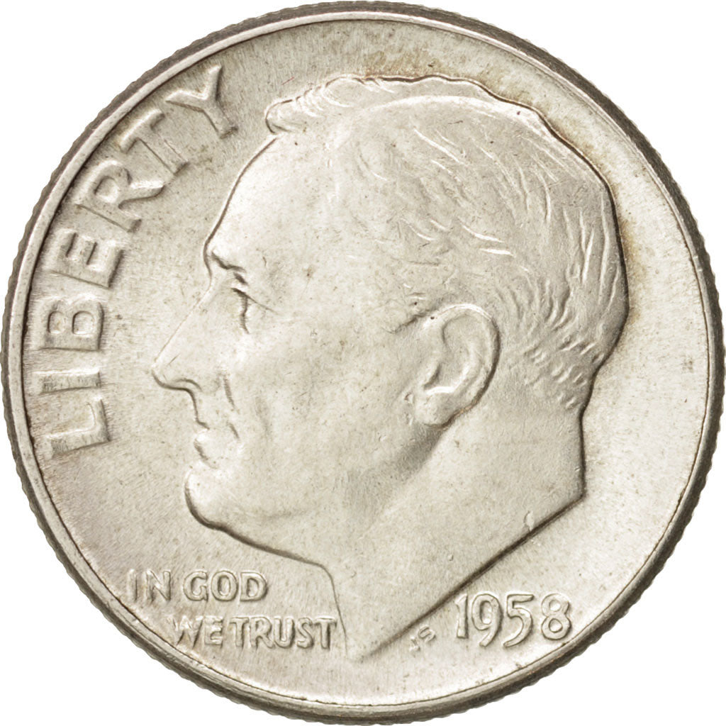 Munten, Verenigde Staten, Roosevelt Dime, Dime, 1958, U.S. Mint, Philadelphia