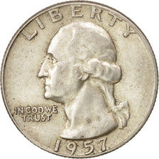 United States, Washington Quarter, Quarter, 1957, U.S. Mint, Philadelphia