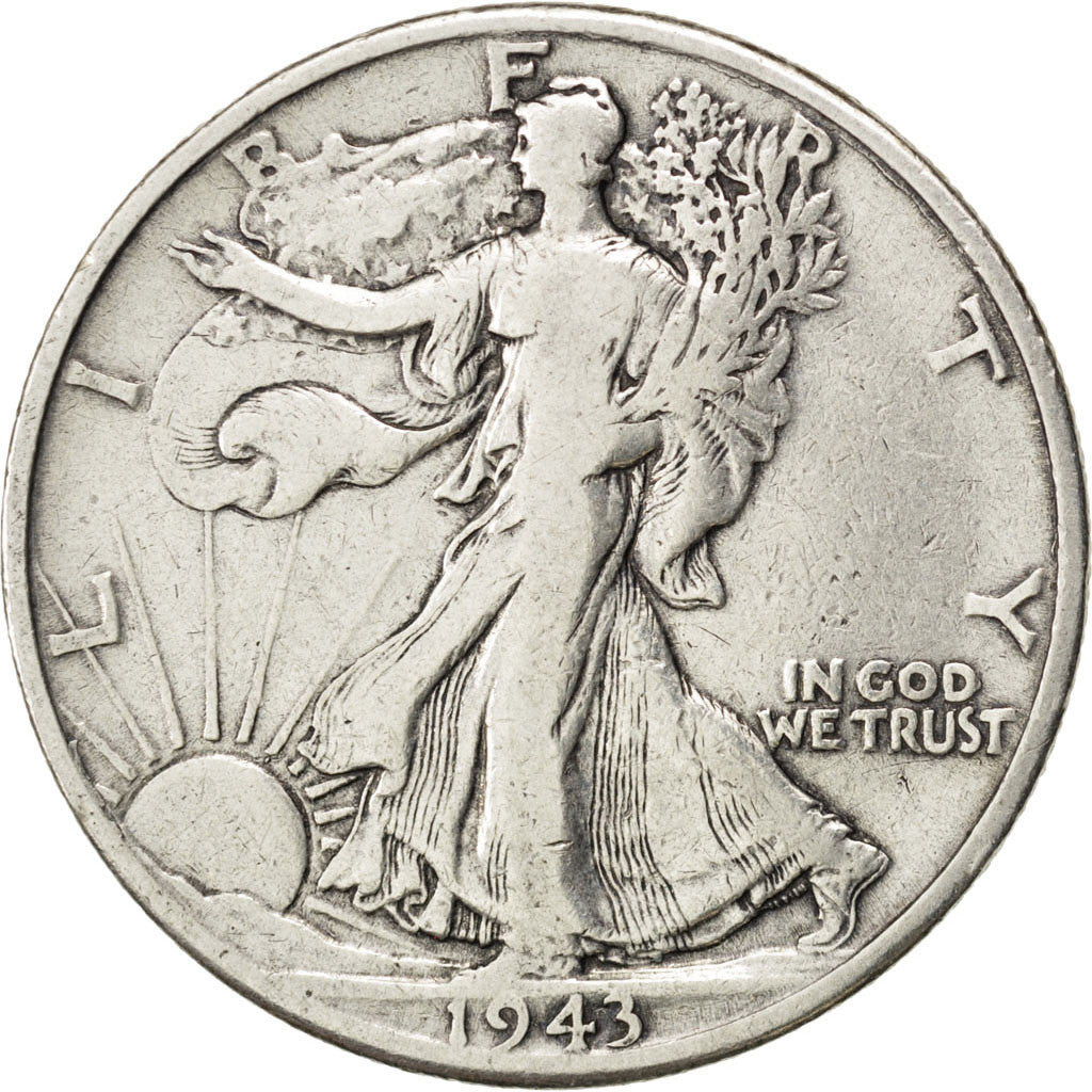 UNITED STATES, Walking Liberty Half Dollar, Half Dollar, 1943, U.S. Mint, KM...