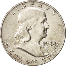 United States, Franklin Half Dollar, Half Dollar, 1958, U.S. Mint, Denver