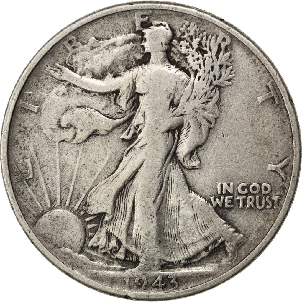 Stati Uniti, Walking Liberty Half Dollar, Half Dollar, 1943, U.S. Mint, Denve...