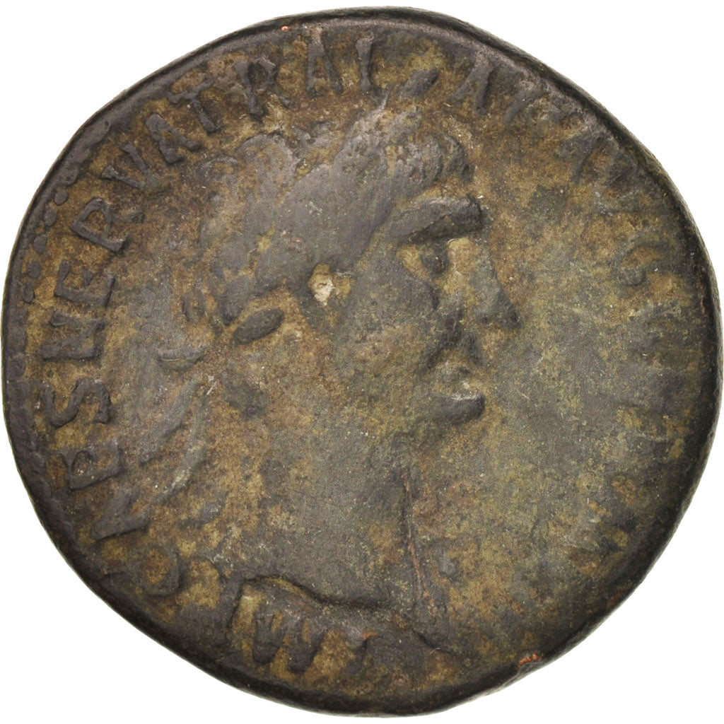 Munten, Trajan, As, 98-99, Roma, FR+, Koper, RIC:395