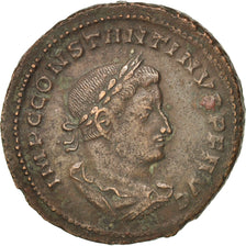 Coin, Constantine I, Follis, AD 307, Lyons, EF(40-45), Copper, RIC:259