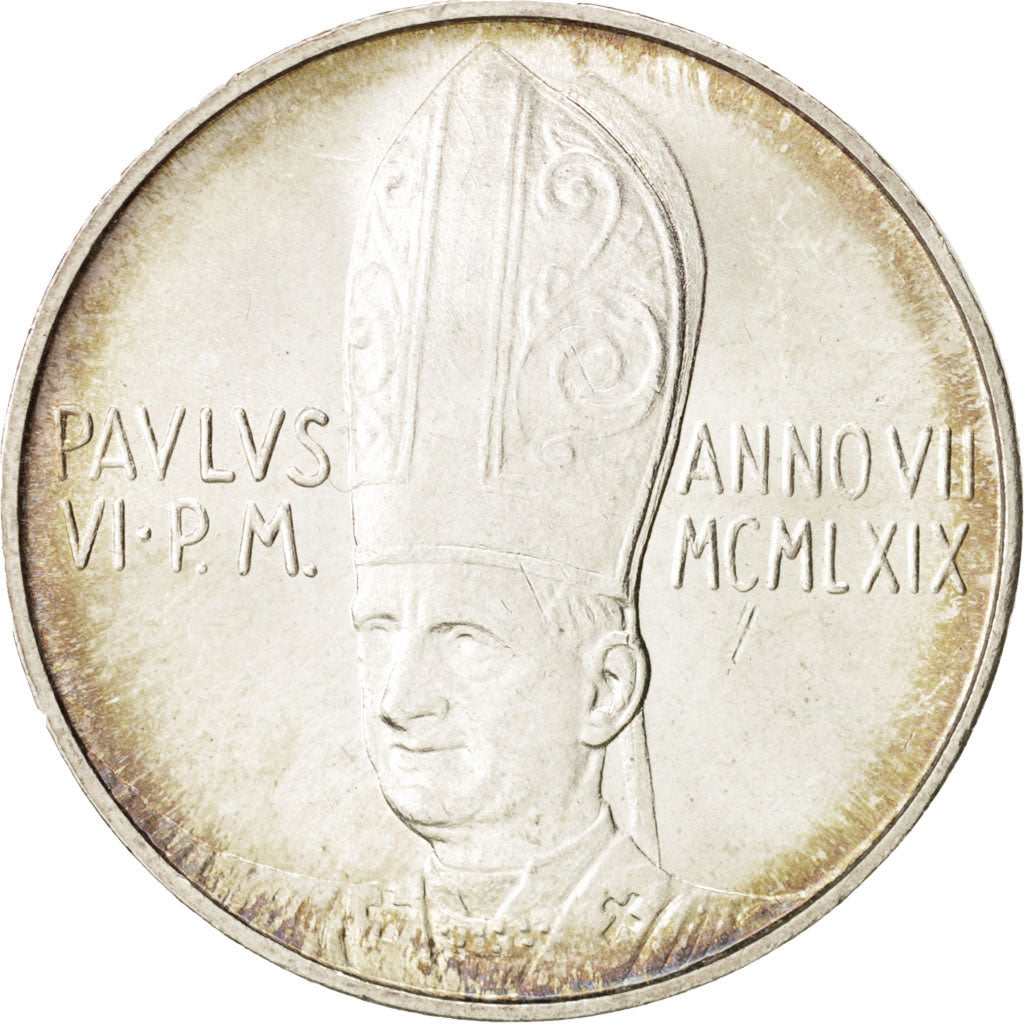Coin, VATICAN CITY, Paul VI, 500 Lire, 1969, Roma, MS(63), Silver, KM:115