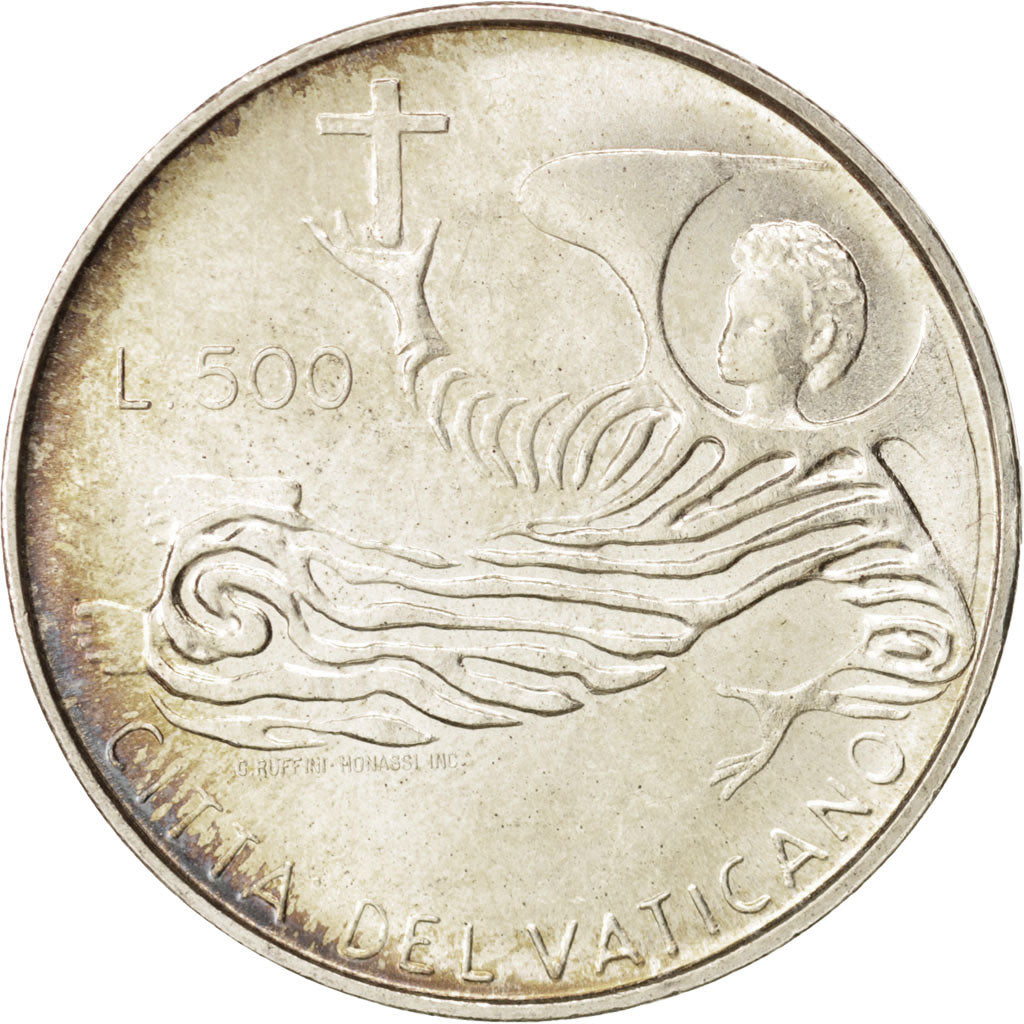 Coin, VATICAN CITY, Paul VI, 500 Lire, 1969, Roma, MS(63), Silver, KM:115