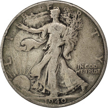 UNITED STATES, Walking Liberty Half Dollar, Half Dollar, 1940, U.S. Mint, KM...