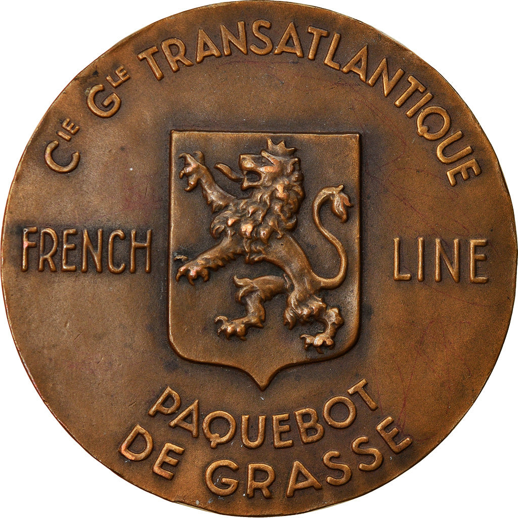 France, Medal, Compagnie Générale Transatlantique, Paquebot De Grasse