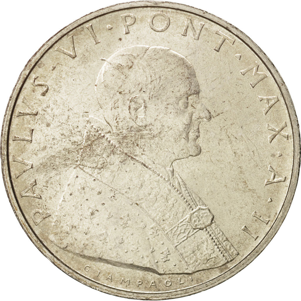 Moneta, CITTÀ DEL VATICANO, Paul VI, 500 Lire, 1964, Roma, SPL, Argento