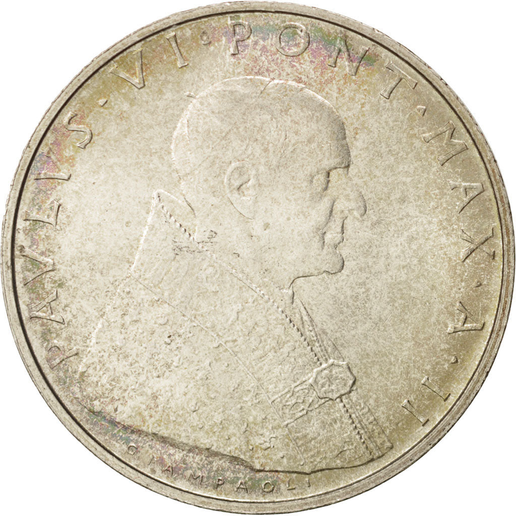 Coin, VATICAN CITY, Paul VI, 500 Lire, 1964, Roma, MS(64), Silver, KM:83.2