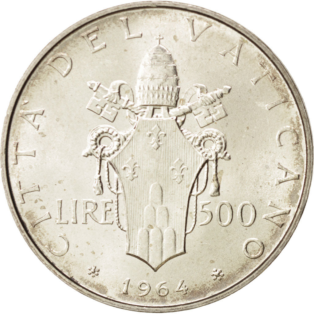 Moneta, CITTÀ DEL VATICANO, Paul VI, 500 Lire, 1964, Roma, FDC, Argento