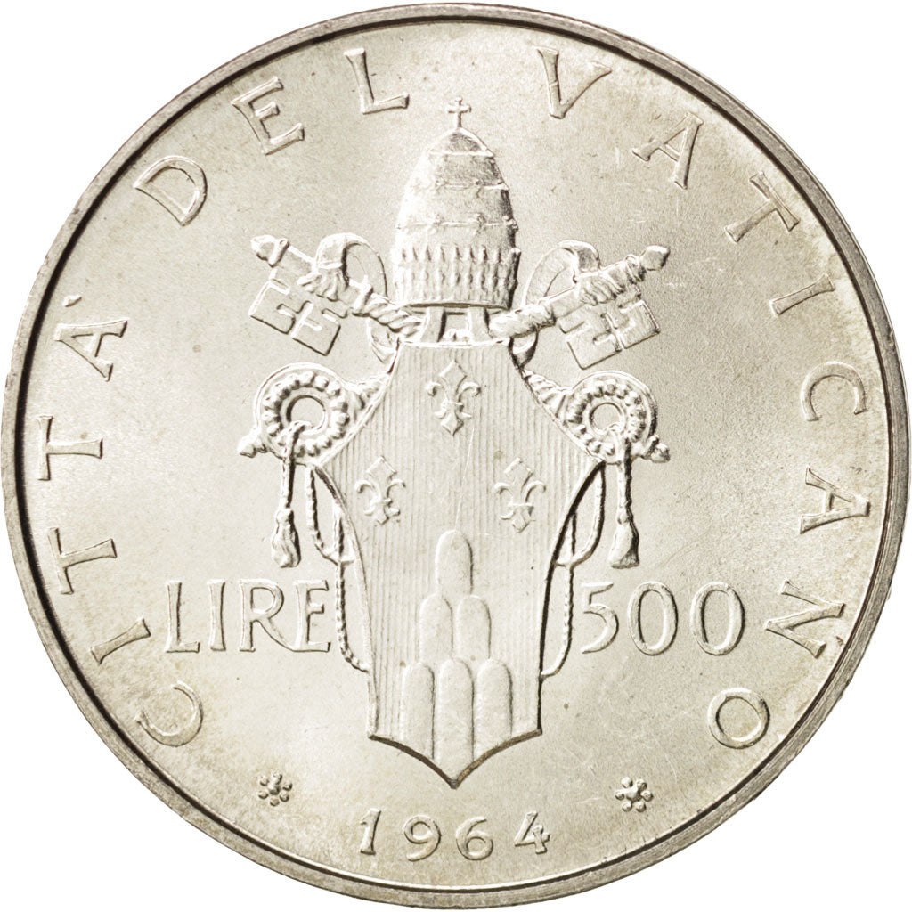 Monnaie, Cité du Vatican, Paul VI, 500 Lire, 1964, Roma, FDC, Argent, KM:83.2