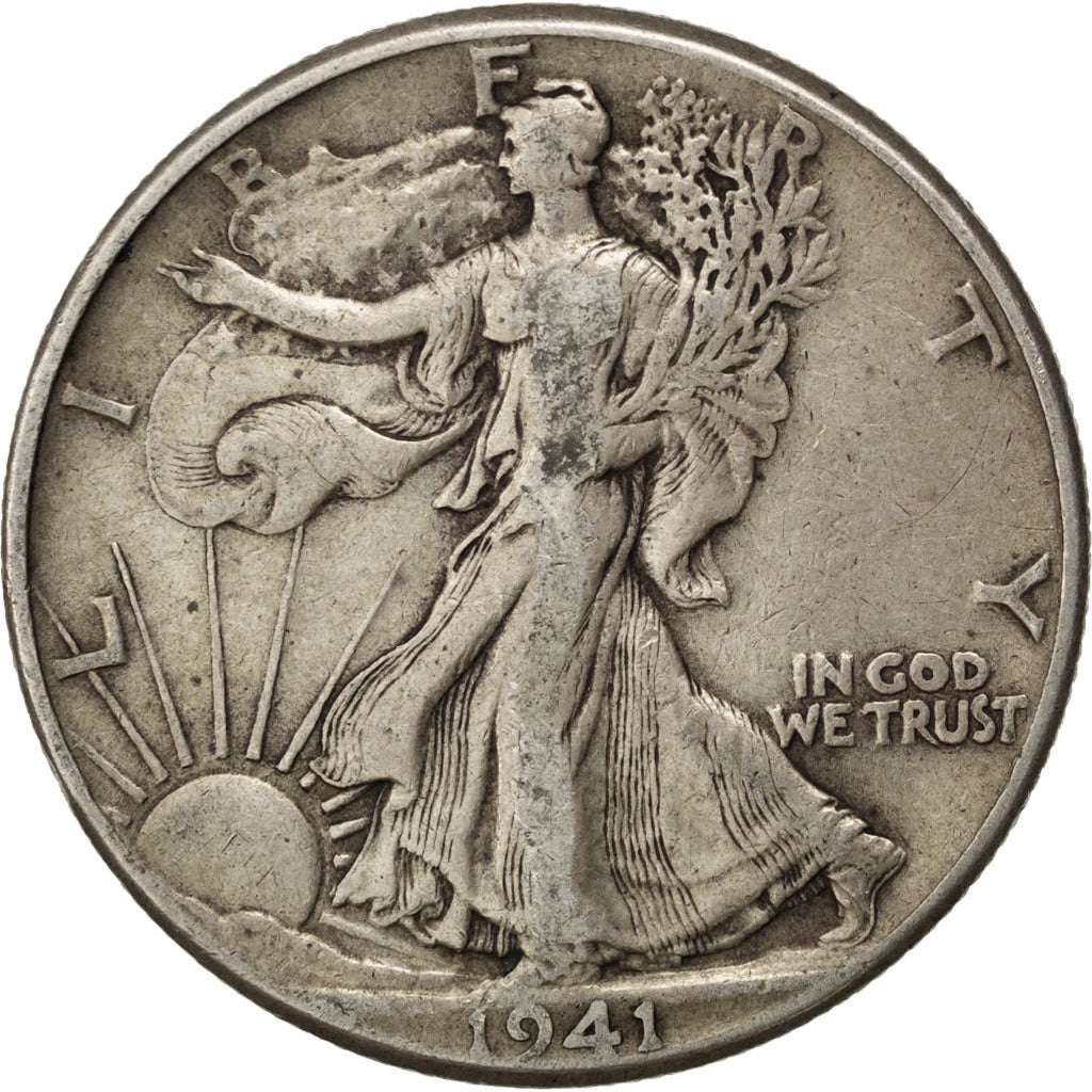 UNITED STATES, Walking Liberty Half Dollar, Half Dollar, 1941, U.S. Mint, KM...