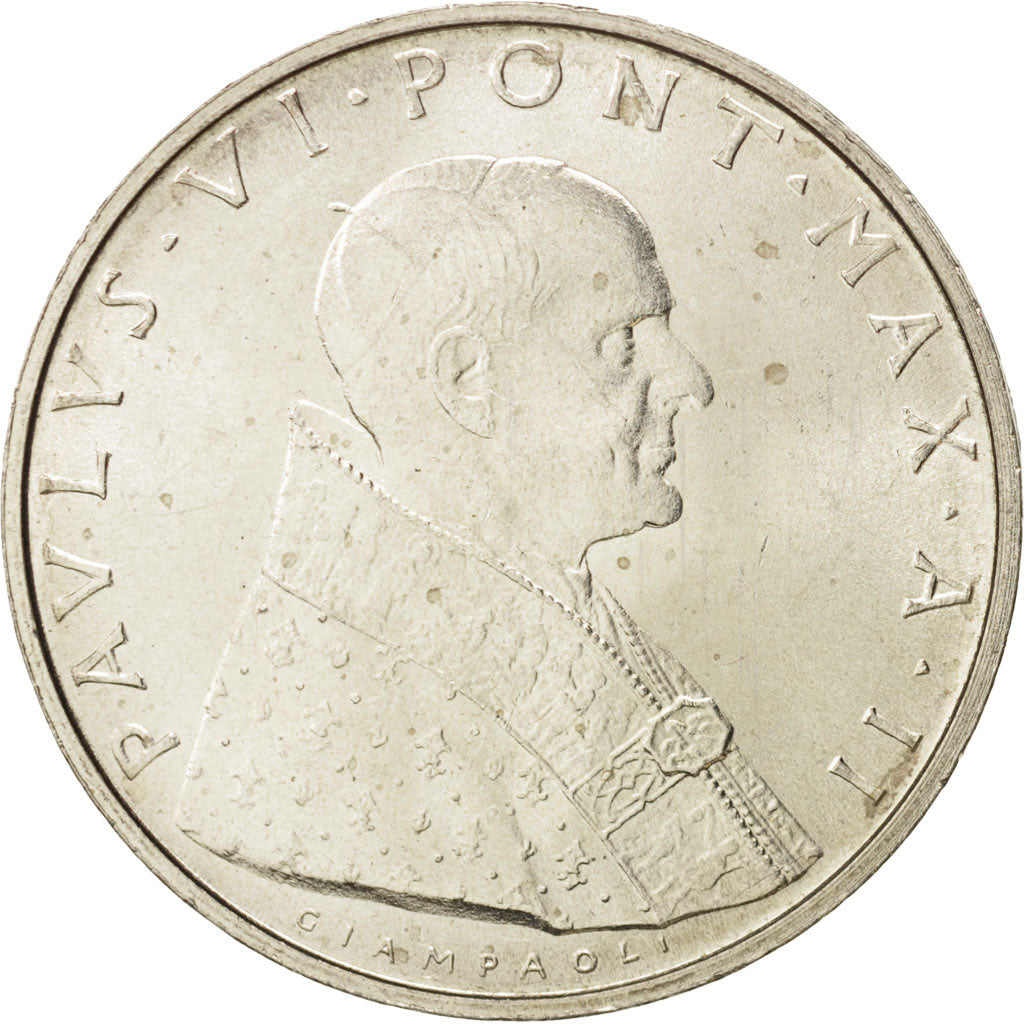 Coin, VATICAN CITY, Paul VI, 500 Lire, 1964, Roma, MS(65-70), Silver, KM:83.2
