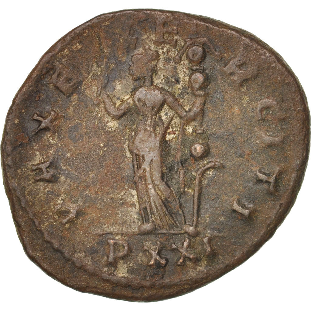Munten, Trebonianus Gallus, Antoninianus, AD 282, Ticinum, FR, Billon, RIC:75