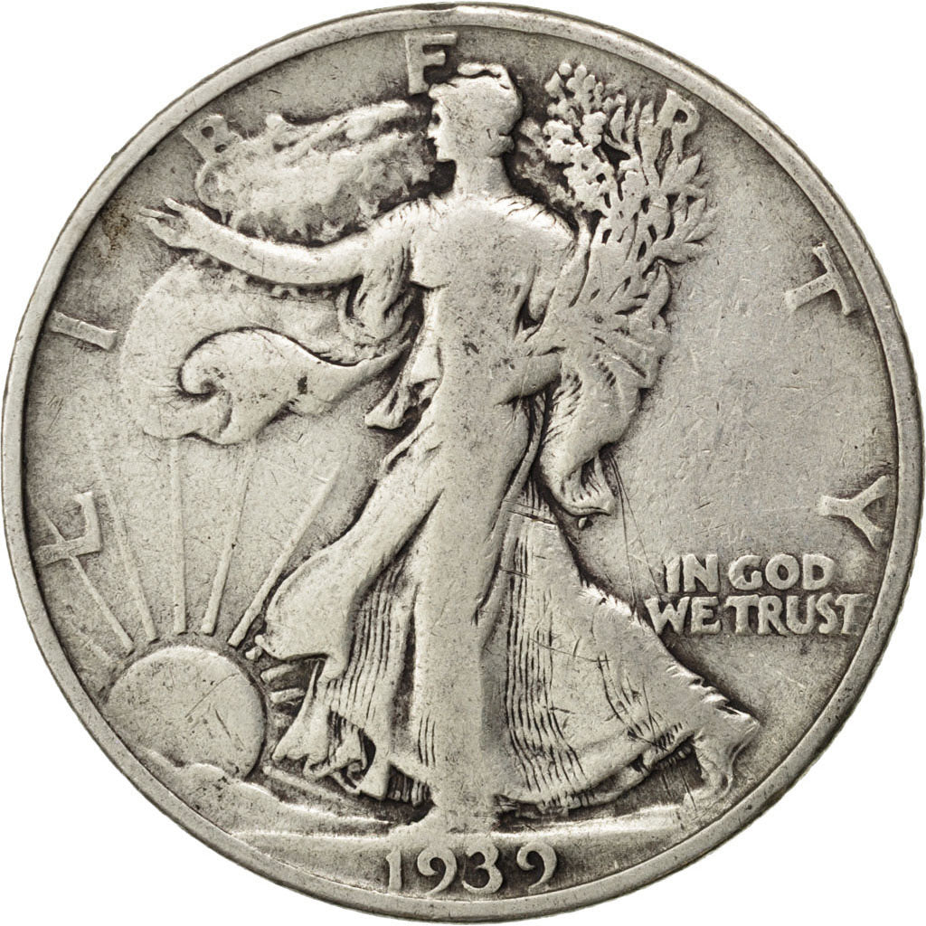 UNITED STATES, Walking Liberty Half Dollar, Half Dollar, 1939, U.S. Mint, KM...