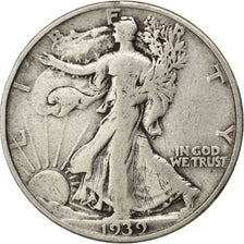 UNITED STATES, Walking Liberty Half Dollar, Half Dollar, 1939, U.S. Mint, KM...