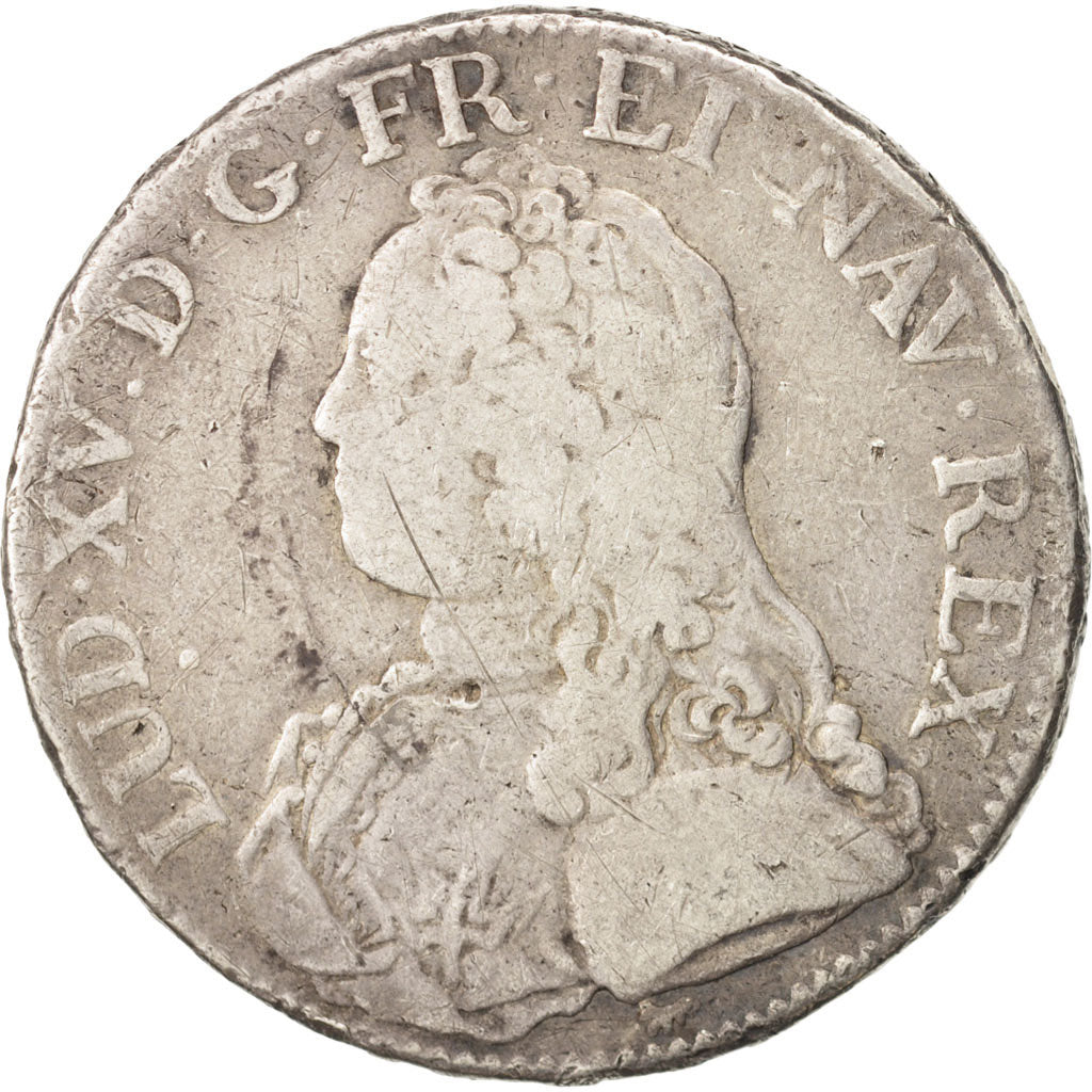 Coin, France, Louis XV, Écu aux branches d'olivier, Ecu, 1728, Paris