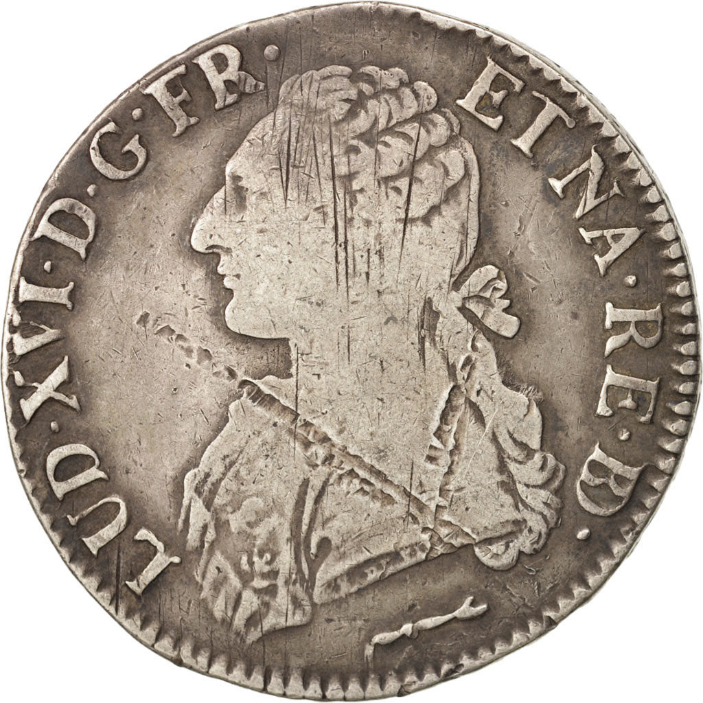 France, Louis XVI, Écu de Béarn aux branches d'olivier, Ecu, 1784, Pau