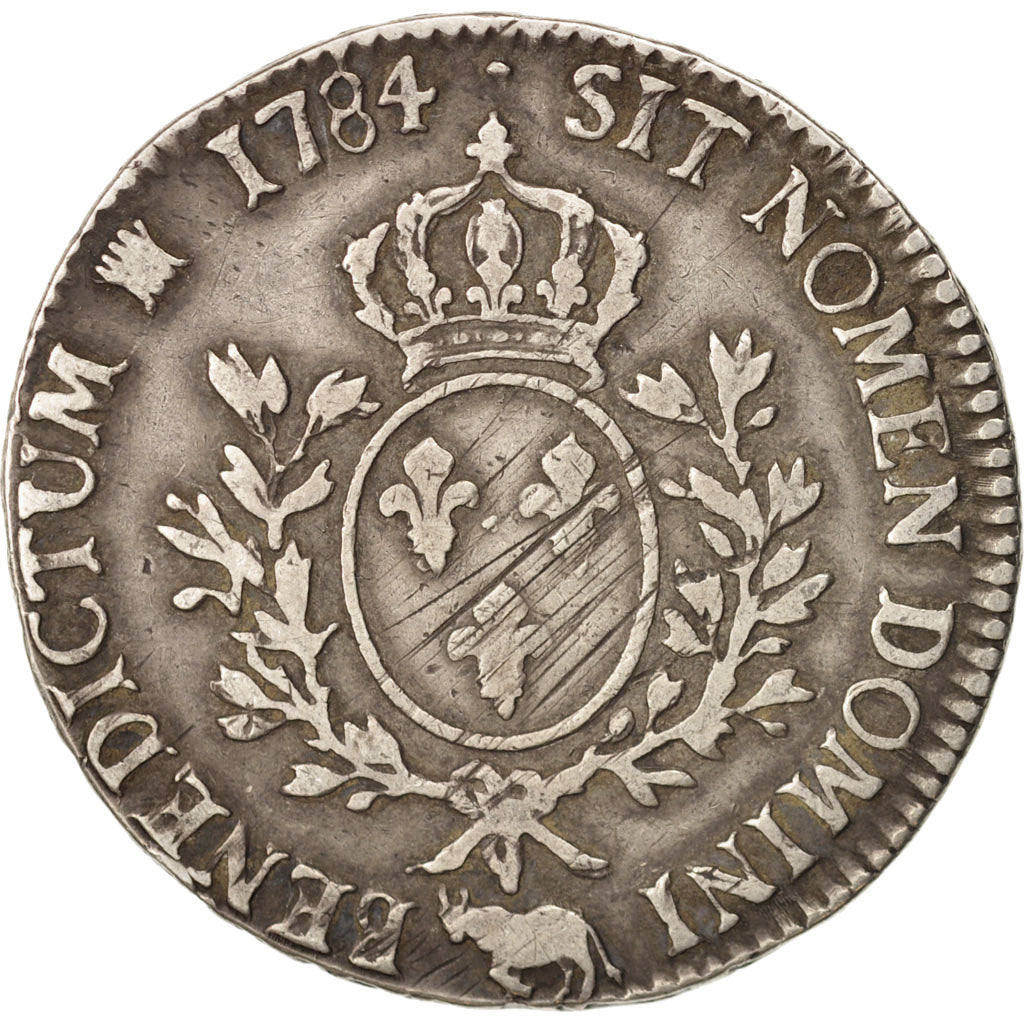 France, Louis XVI, Écu de Béarn aux branches d'olivier, Ecu, 1784, Pau