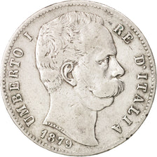 Münze, Italien, Umberto I, 5 Lire, 1879, Rome, S, Silber, KM:20