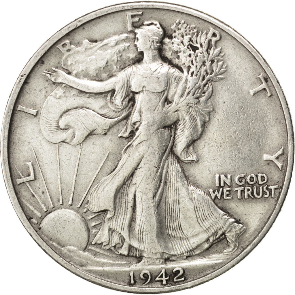 United States, 1/2 Dollar, 1942, San Francisco, KM #142, EF(40-45), Silver,...